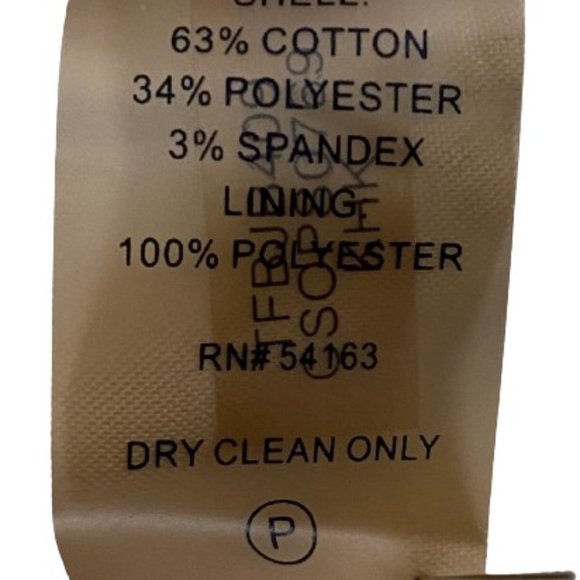 Calvin Klein Blazer Tan Size 4P SKU 000363-3 - Picture 7 of 8